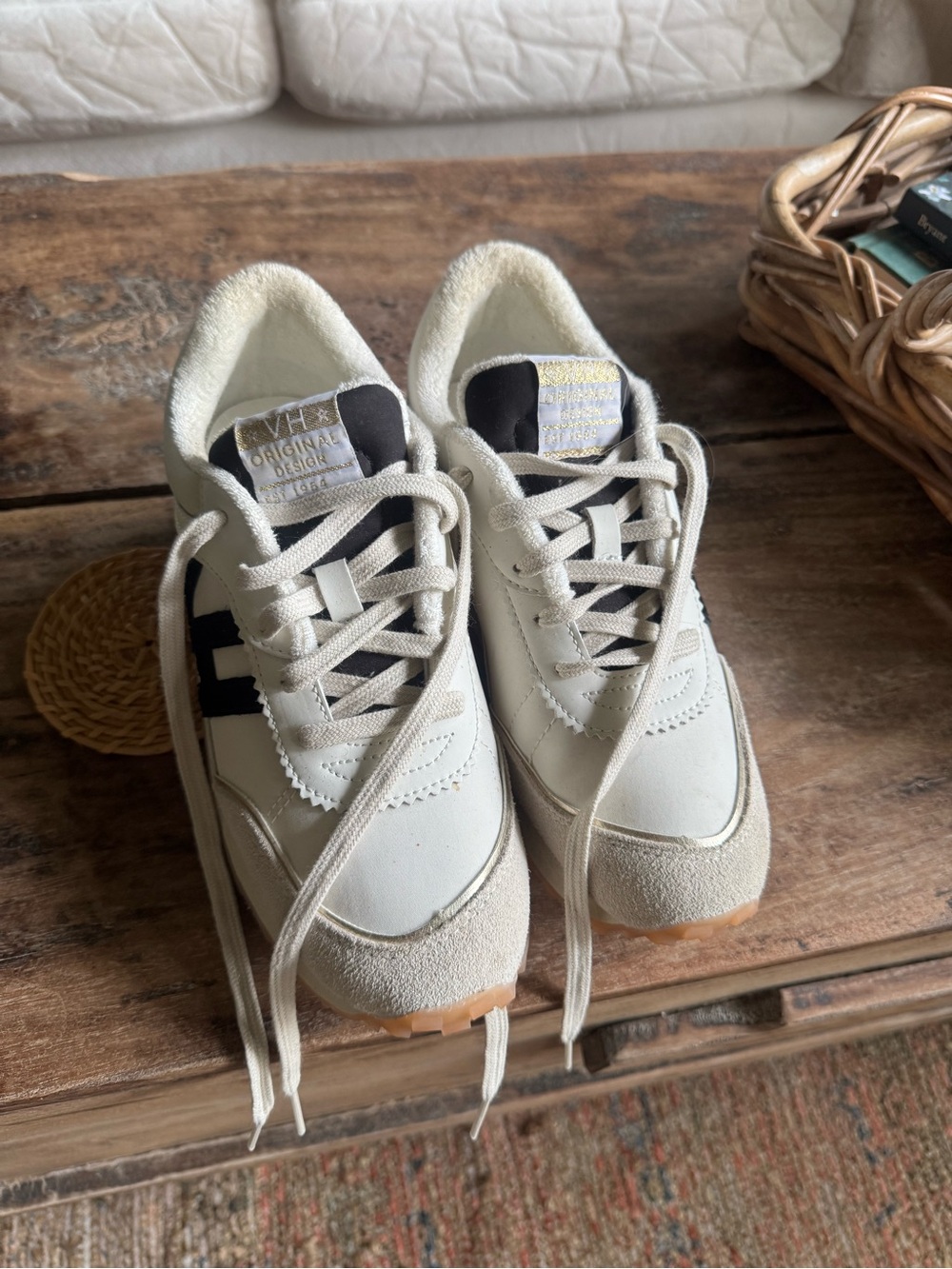 Vintage Havana Cream and Black Womens Sneakers